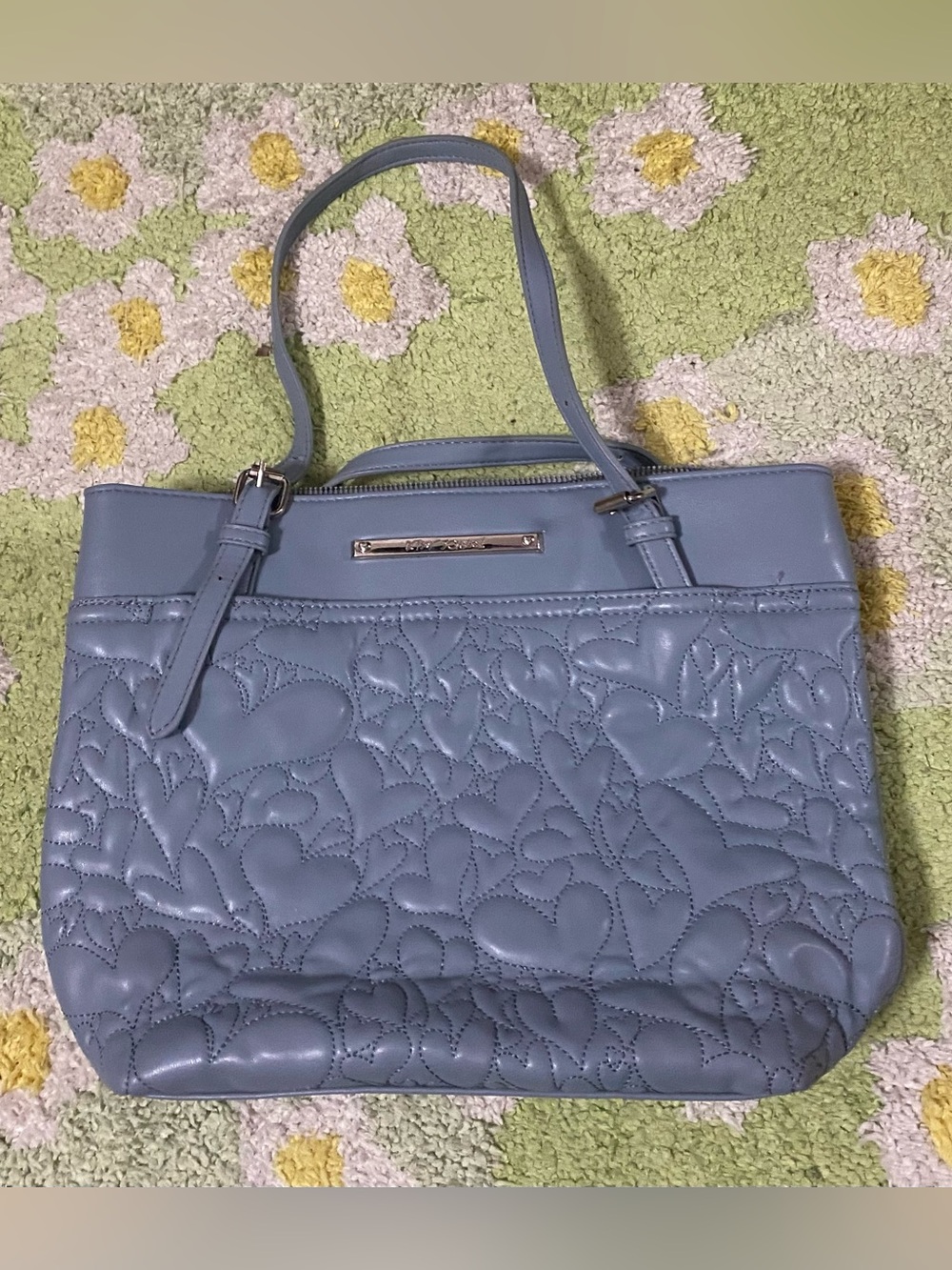 Betsey Johnson Blue Heart Purse